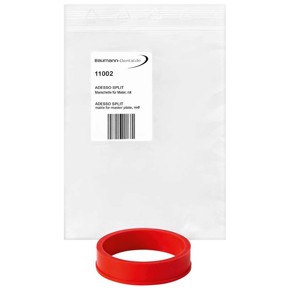 Baumann Dental adesso Split® Mater - Stück Manschette rot Baumann Dental adesso Split® Mater - Stück Manschette rot