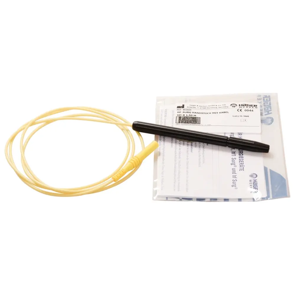 Hager & Werken hf Surg® Handstückkabel - Stück 1,5 m gelb