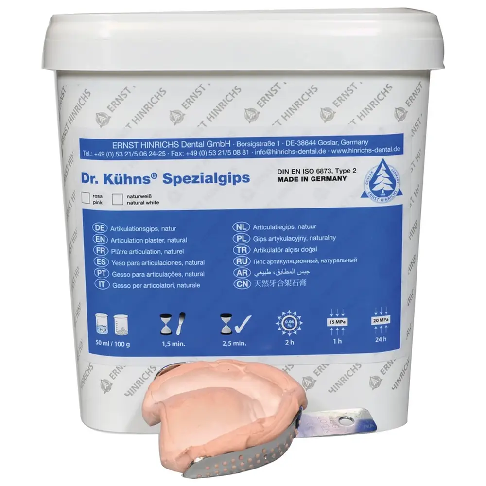 ERNST HINRICHS Dr. Kühns® Spezialgips - Eimer 10 kg Spezialgips rosa