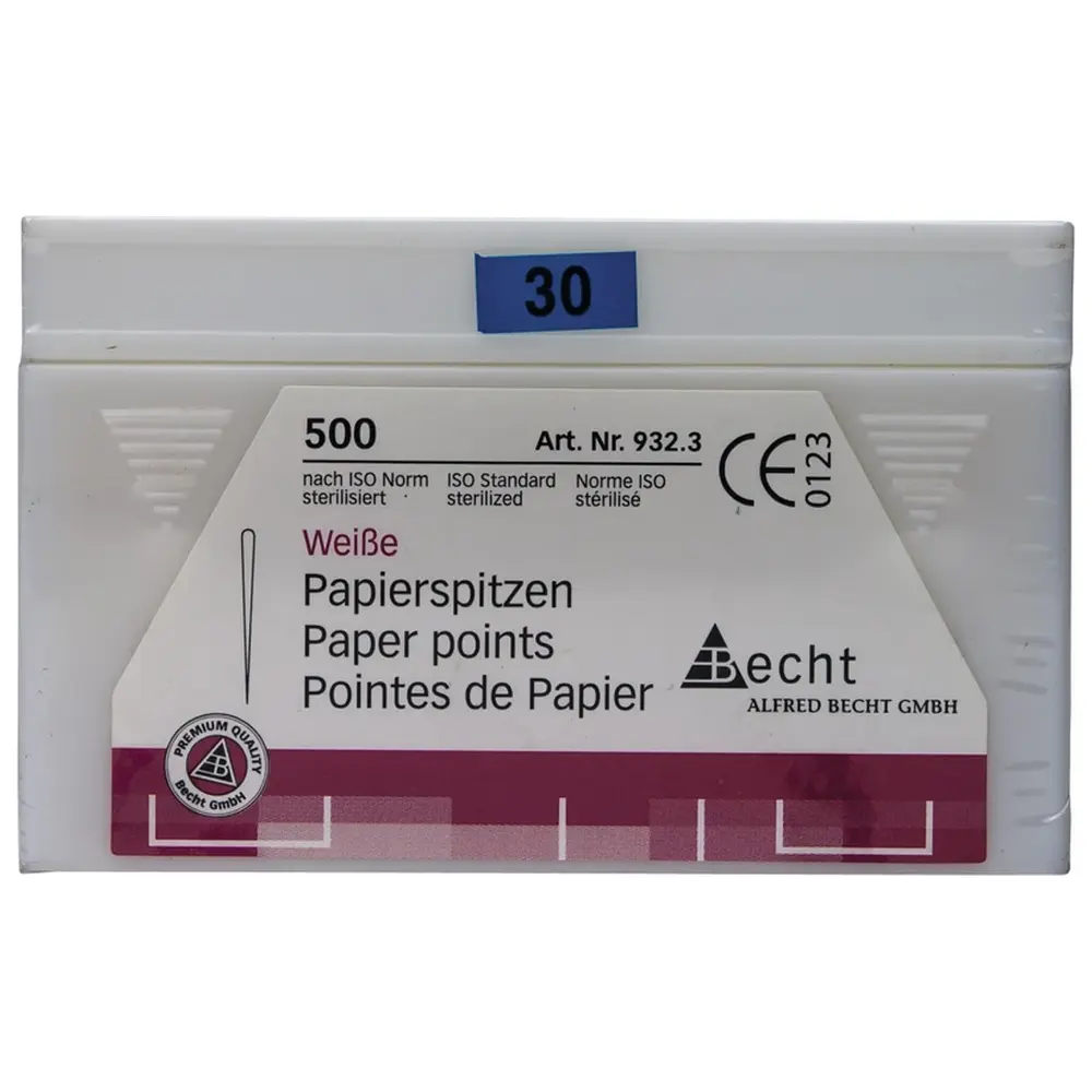 Becht Papierspitzen weiß - Packung 500 Stück ISO 030