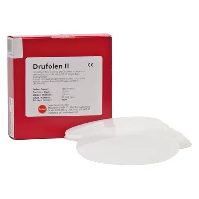 Dreve Dentamid GmbH Drufolen H Tiefziehfolie D120mm natur S0,6mm Pa 40