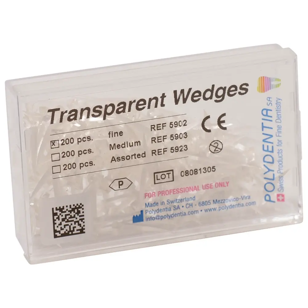 Polydentia SA Transparente Keile - Packung 200 Stück fein