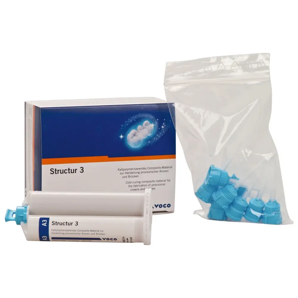 VOCO Structur 3 - Packung 50 ml Doppelkartusche A3, Mischkanülen Typ 6