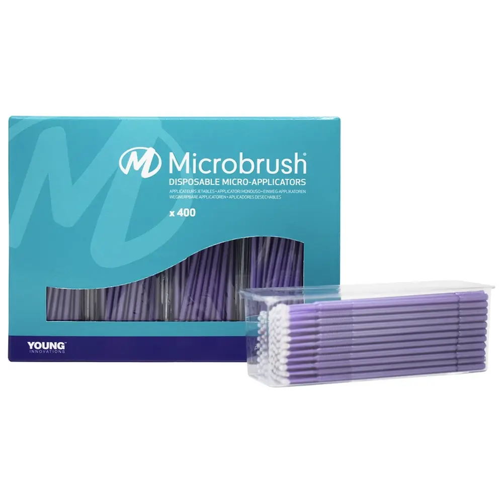 Microbrush International Microbrush® Applikatoren Plus Serie - Packung 400 Stück violett, regulär 2 mm