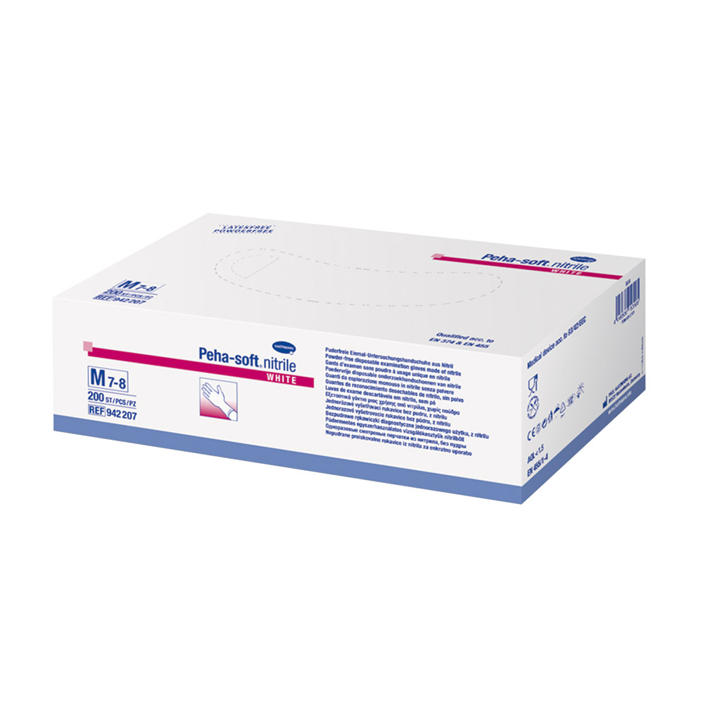 Peha-Soft Nitrile white pdfr Gr.M 200St