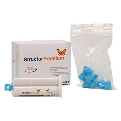 VOCO Structur Premium - Packung 75 g Doppelkartusche A2, Mischkanülen Typ 6