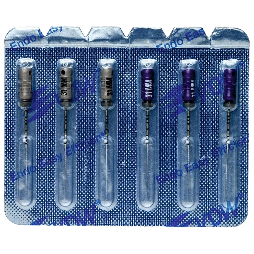 VDW STERILE Hedstroem Feilen - Sortiment 6 Stück 31 mm ISO 008-010