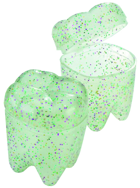 Zahnbehaelter Glitzerzahn Zahnbehälter Glitzerzahn