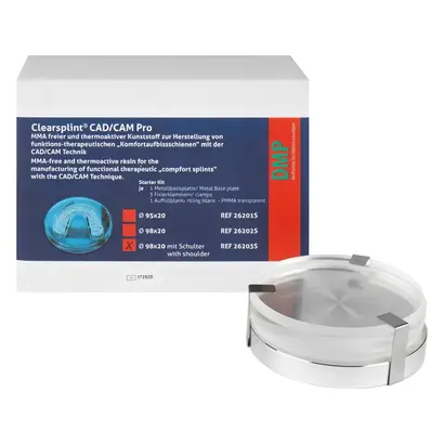 Astron Dental Headquarters Clearsplint CAD/CAM Pro m.Schulter D 98x20mm Starterkit Astron Dental Headquarters Clearsplint CAD/CAM Pro m.Schulter D 98x20mm Starterkit