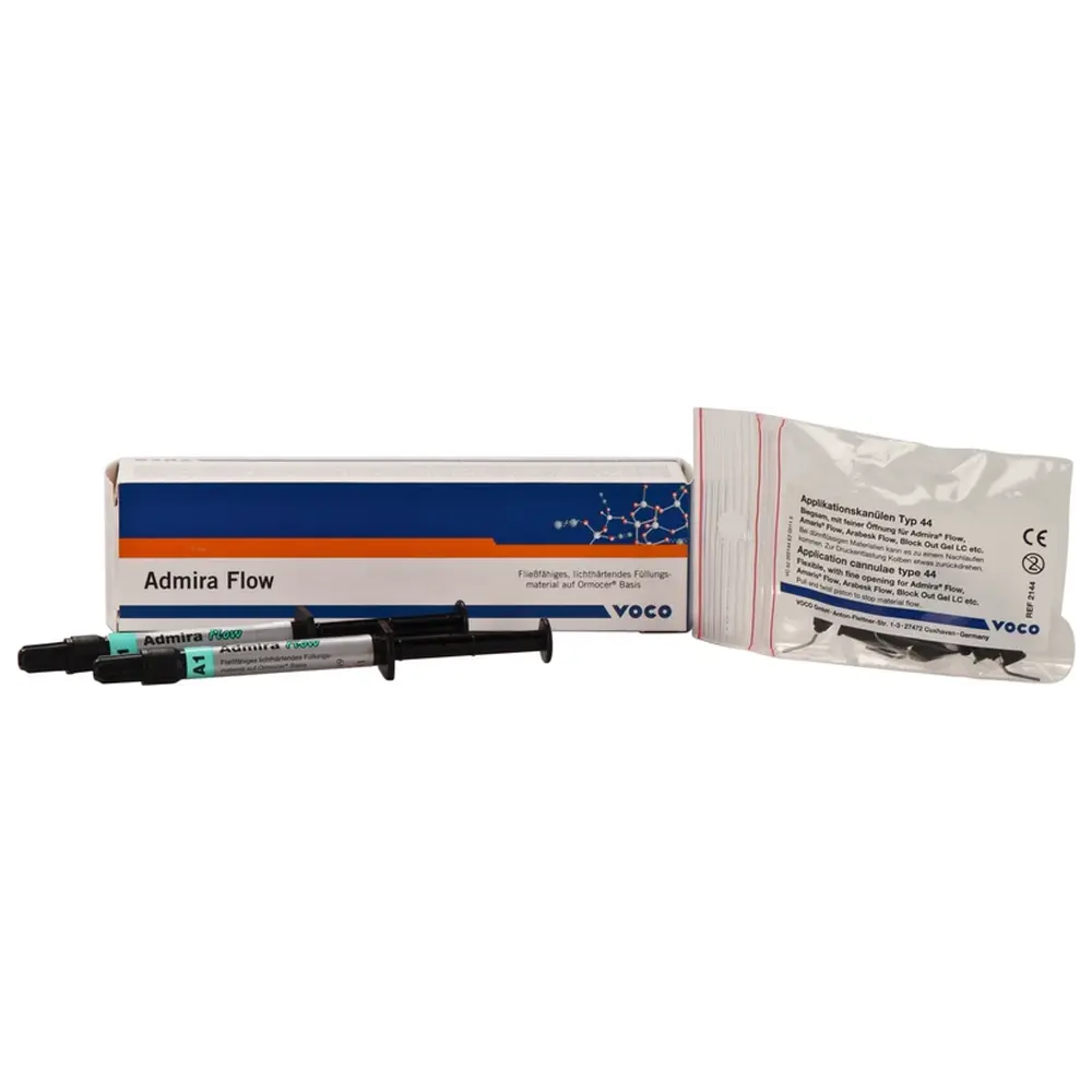 VOCO Admira® Flow - Packung 2 x 1,8 g Spritze A1, Applikationskanülen Typ 44