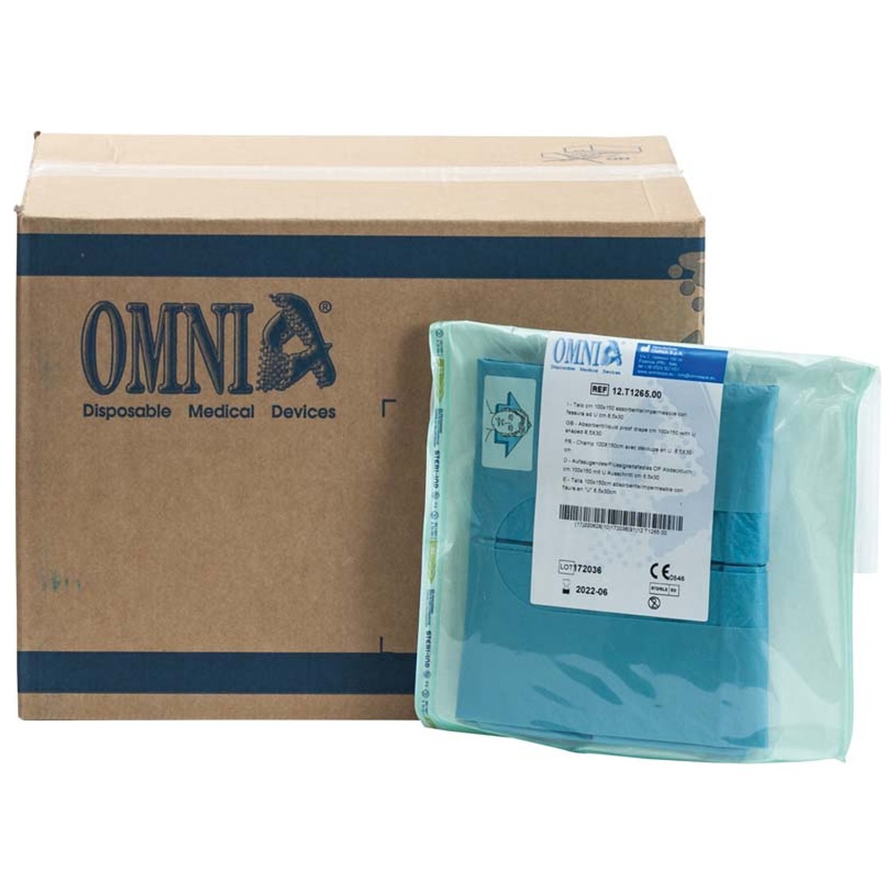 Omnia OP Abdecktuch mit U-Ausschnitt - Packung 25 Stück 100 x 150 cm