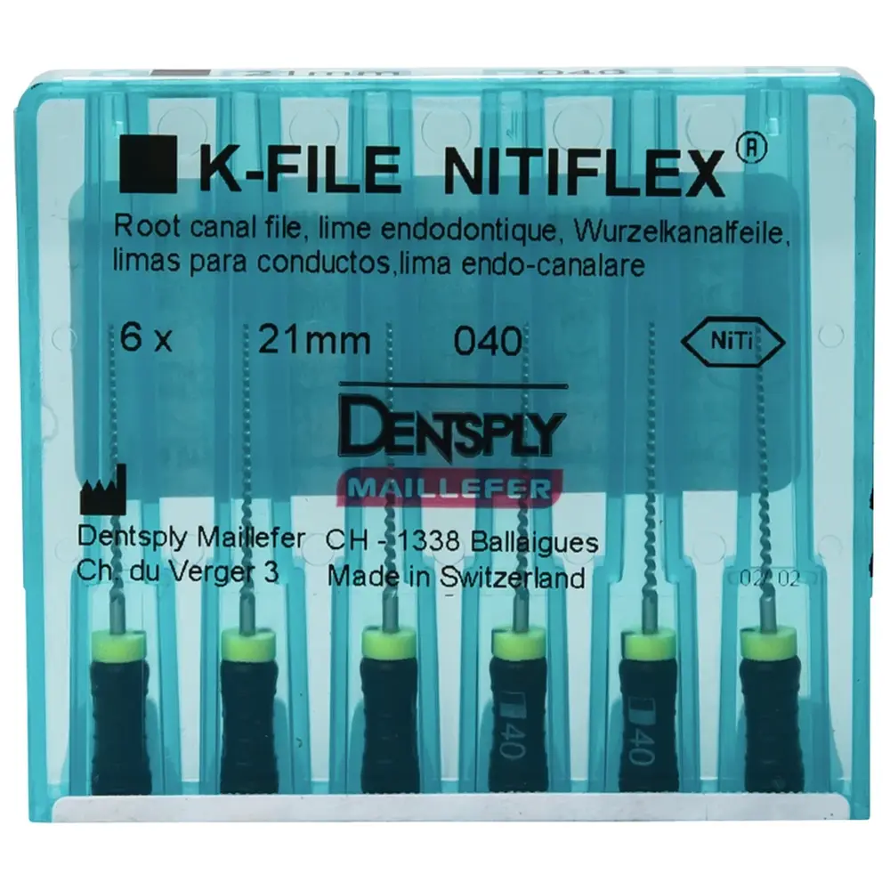 Dentsply Sirona File NiTiflex - Packung 6 Stück 21 mm ISO 040