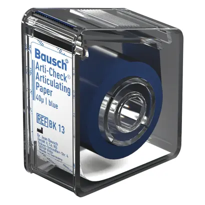 Dr. Jean Bausch GmbH & Co.KG Okklusionspapier 40my 16mm blau m.Spender BK13 Ro 15m