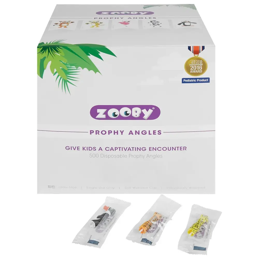 Young Dental Zooby® Kinder Einweg-Winkelstücke - Packung 500 Stück sortiert