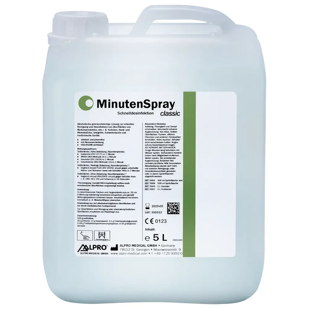 ALPRO MEDICAL MinutenSpray classic - Kanister 5 Liter, ohne Auslaufhahn ALPRO MEDICAL MinutenSpray classic - Kanister 5 Liter, ohne Auslaufhahn
