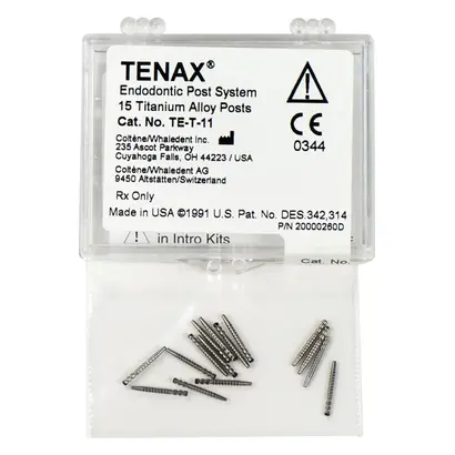 COLTENE TENAX® Titanstifte - Packung 15 Stück Ø 1,1 mm schwarz
