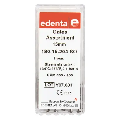 Edenta Gates 180 - Sortiment 6 Stück 15 mm, RA