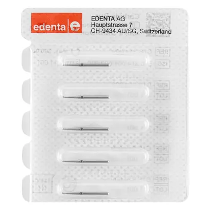 Edenta HM-Bohrer C1S - Packung 5 Stück grün, FG, Figur 001, ISO 009