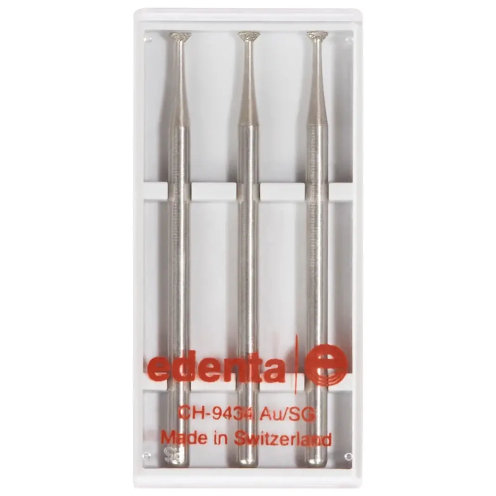Edenta Diamanten 808 - Packung 5 Stück Standard, HP, Figur 014 umgekehrter Kegel, 0,8 mm, ISO 023
