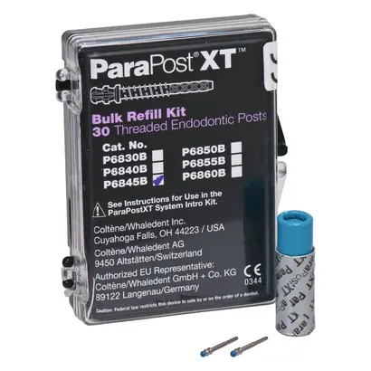 COLTENE ParaPost® XT™ Titanstifte - Nachfüllpackung 30 Stück Ø 1,14 mm, blau
