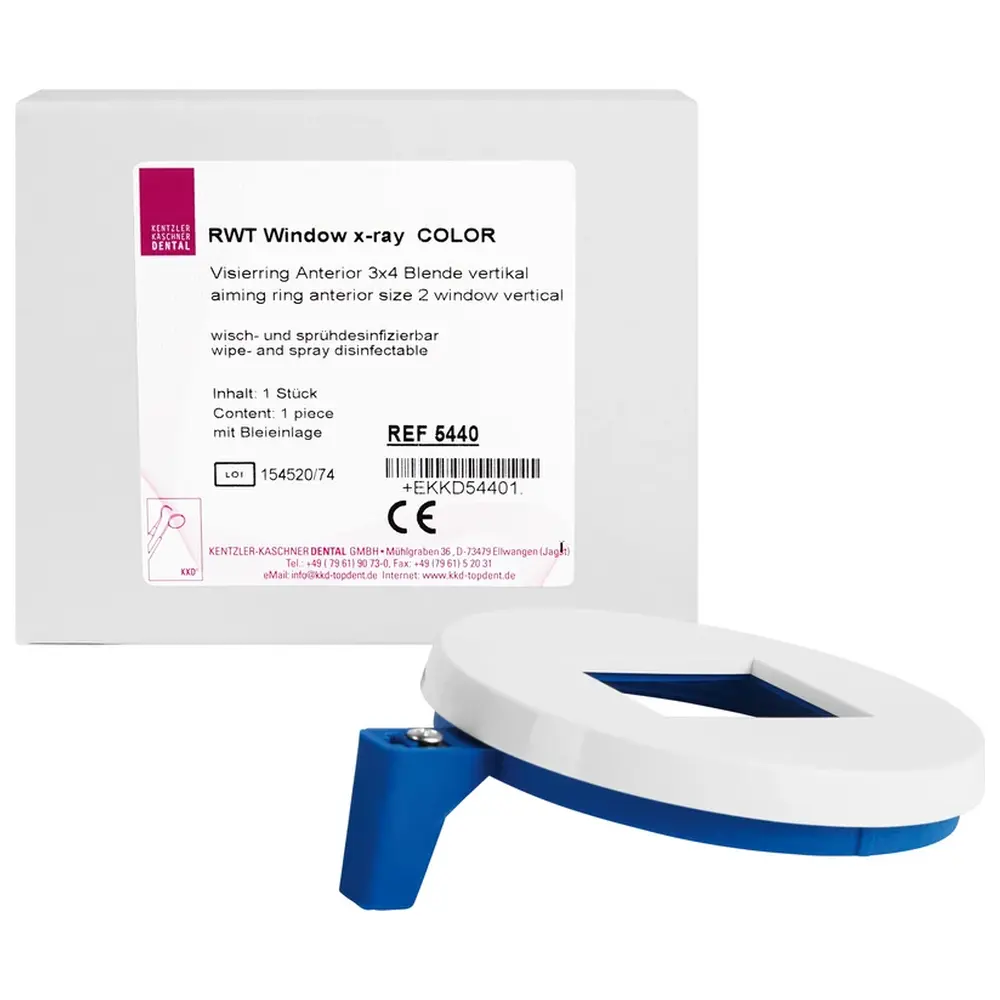 Kentzler-Kaschner RWT Visierringe - Stück Visierring blau, Anterior, 3 x 4 cm