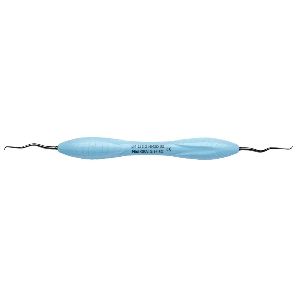 Medicom LM Sharp Diamond™ Mini Gracey - Stück Figur 13/14, Präm./Molaren, hellblau, LM-ErgoSense®-Griff