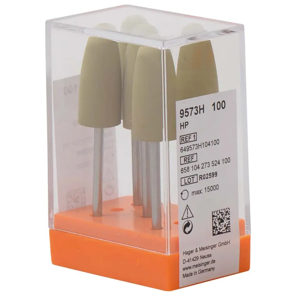 Hager & Meisinger Kunststoffpolierer 9573 - Packung 5 Stück gelb, HP, Figur 273, 24 mm, ISO 100