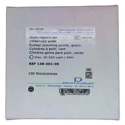 Dentaurum GmbH & Co. KG Gummipolierwalzen C grün Pa 100