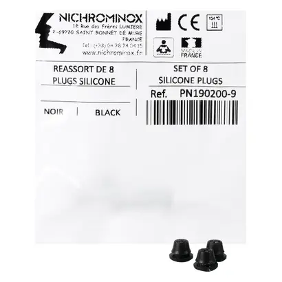 Nichrominox Silikon-Einsätze schwarz Pa 8
