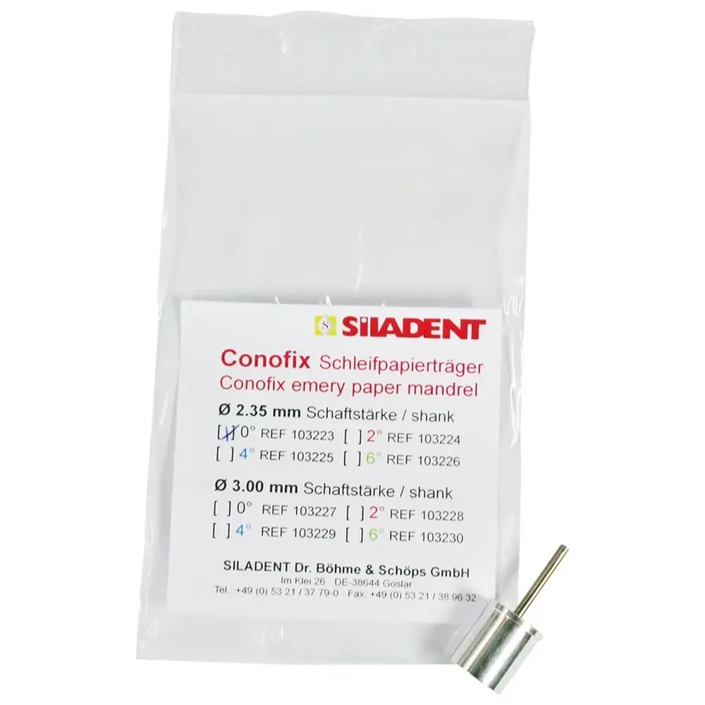 SILADENT Conofix Schleifpapierträger - Stück 0°, Ø 2,35 mm