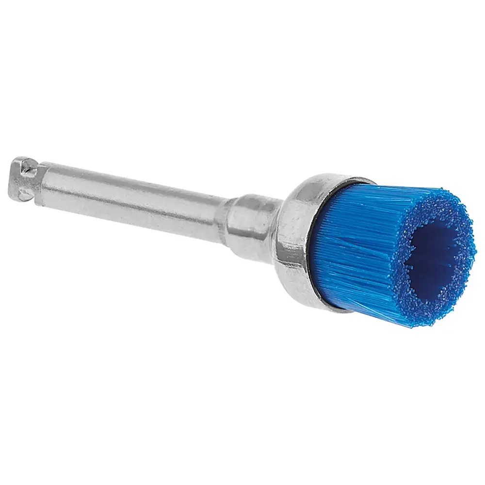 Becht Nylonbürsten - Packung 100 Stück blau mittel, RA, 4 mm, Nylonbesatz