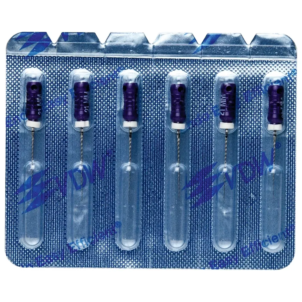 VDW STERILE K-Bohrer - Blisterpackung 6 Stück 21 mm ISO 010