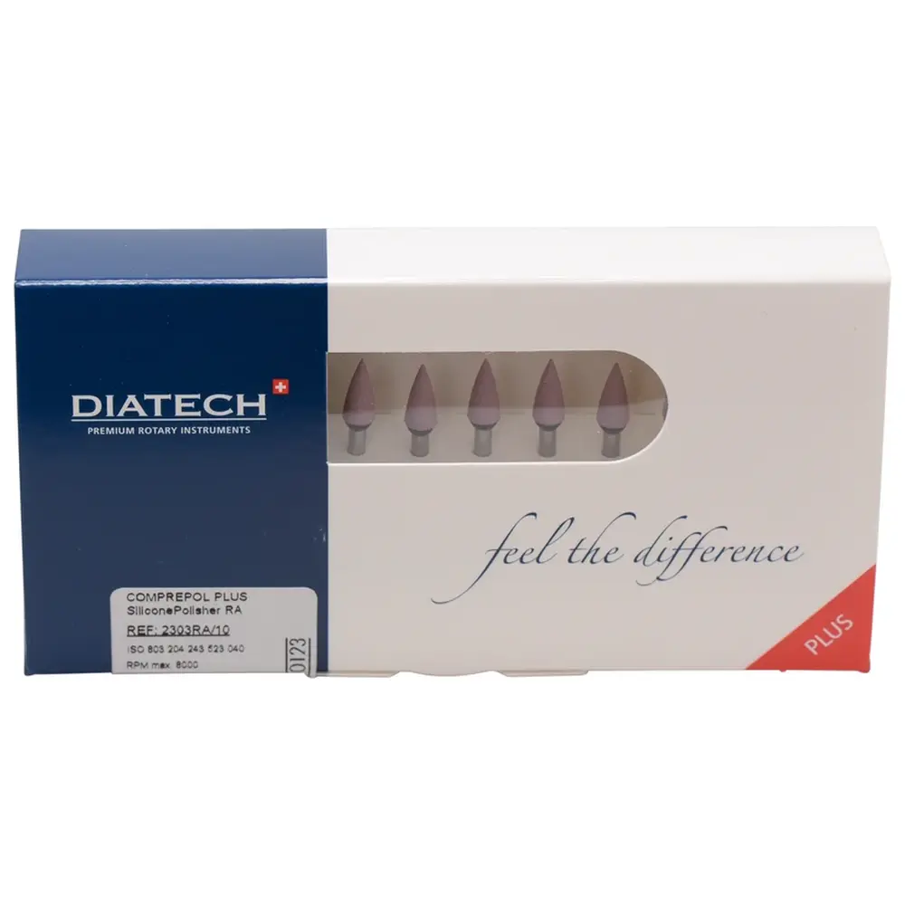 COLTENE DIATECH COMPREPOL PLUS - Packung 10 Stück helllila, RA, Figur 243 Flamme, 10 mm, ISO 040