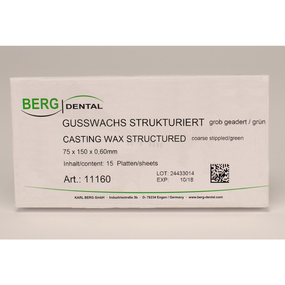 Gusswachs strukt. grün grob gead.0,60 Pa