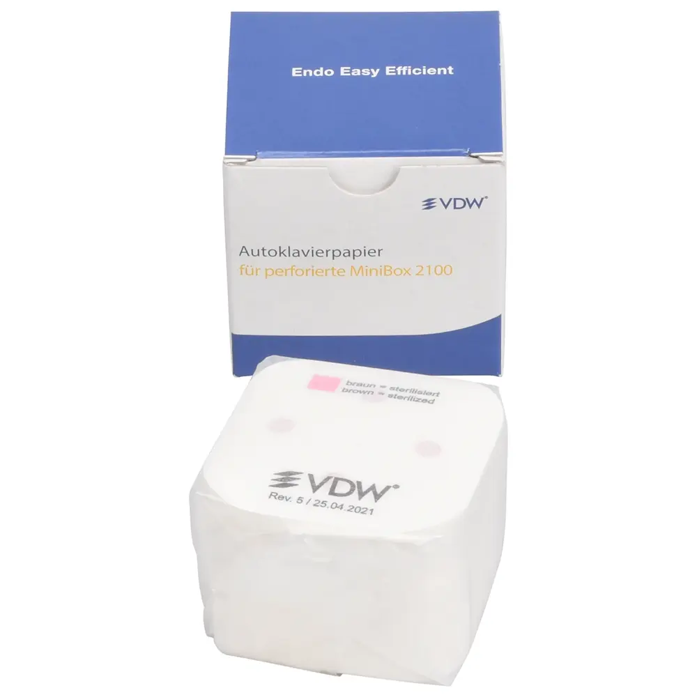 VDW Autoklavierpapier - Packung 250 Stück für MiniBox 2100, Flexmaster SystemBox
