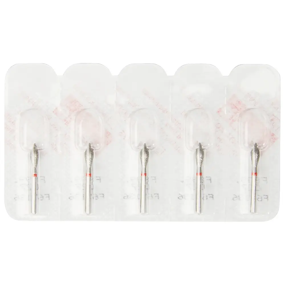 Edenta Diamanten 899 - Packung 5 Stück rot fein, FG, Figur 033 Knospenspitze, 7 mm, ISO 027