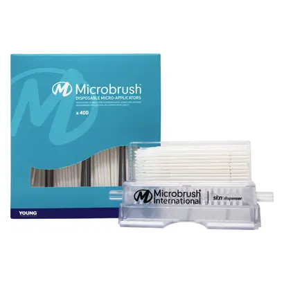 Young Microbrush International Ltd. Microbrush Plus Spender superfein m.400xApplikatoren weiß Kit