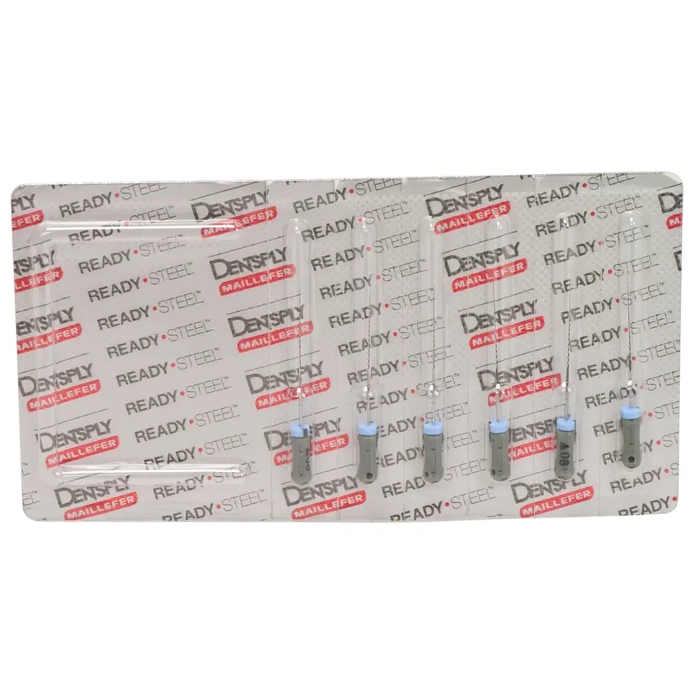 Dentsply Sirona READYSTEEL K-Reamers - Packung 6 Stück 28 mm ISO 008