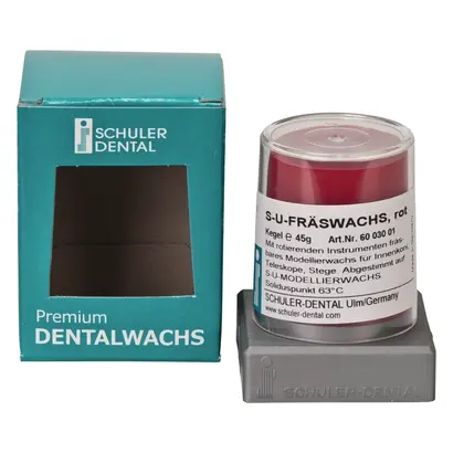 SCHULER-DENTAL S-U-Fräswachs - Kegel 45 g hart, rot