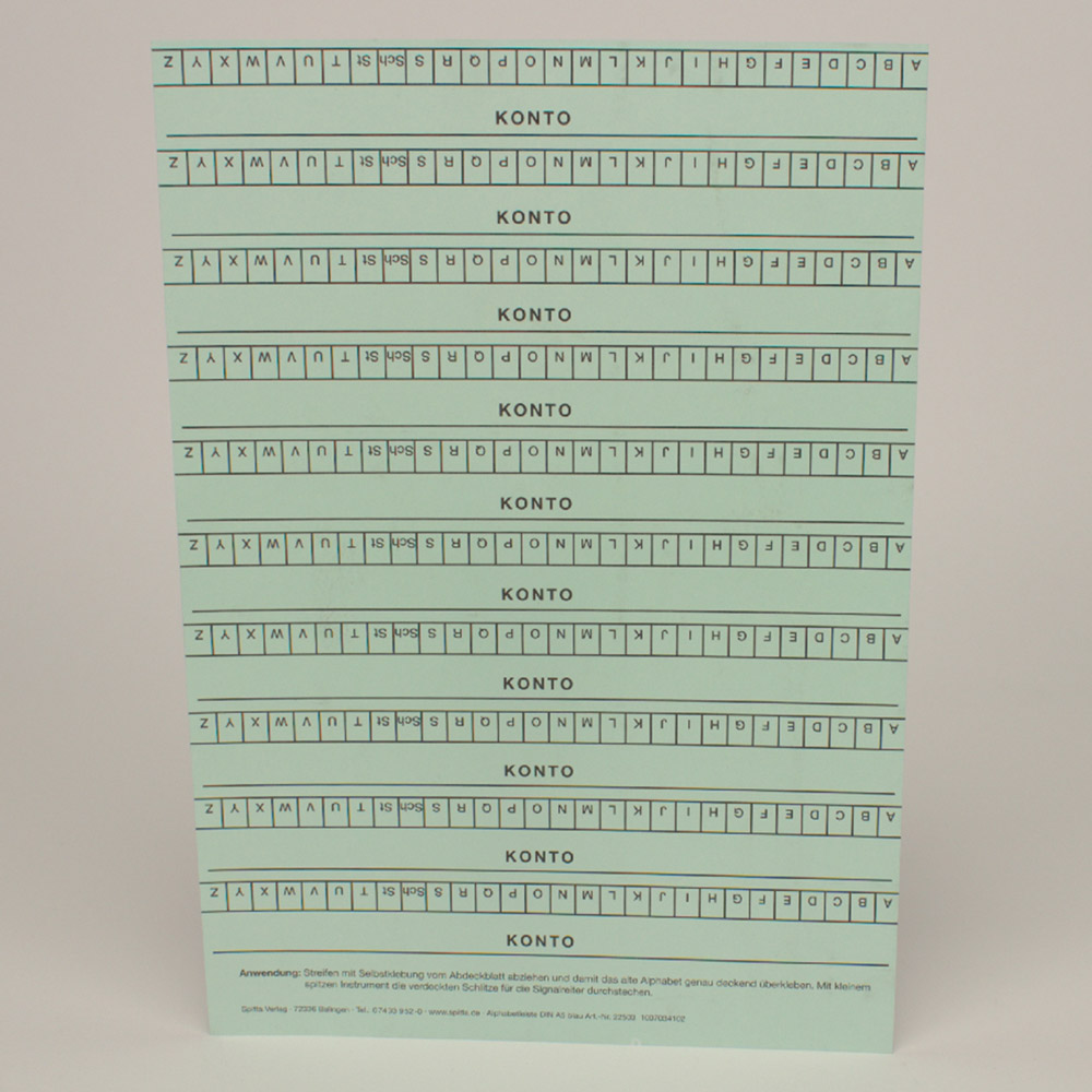 Alphabetblatt A4 blau sk (f.Adrema A5)St