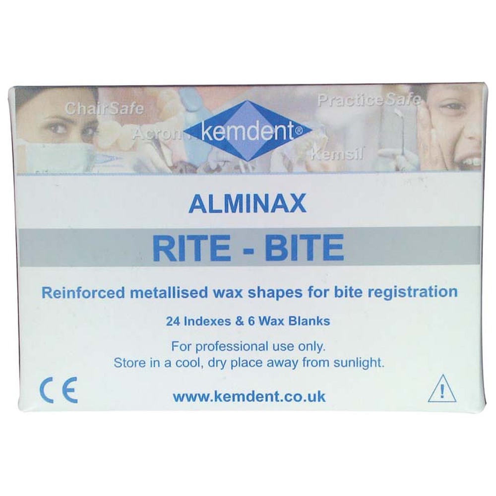 Hager & Werken ALMINAX RITE-BITE - Packung 24 Bissplatten verstärkt, 6 Bissplatten unverstärkt