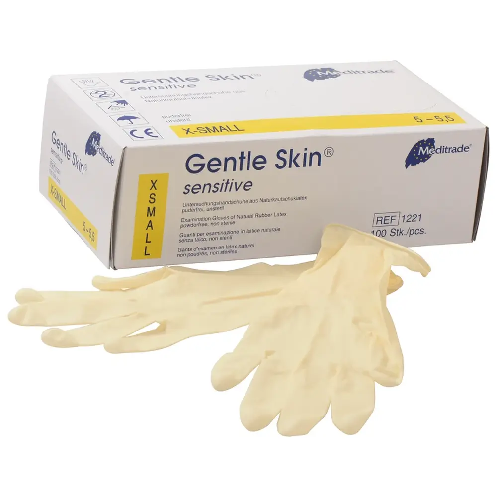 Meditrade Gentle Skin® sensitive - Packung 100 Stück puderfrei, natur, XS Meditrade Gentle Skin® sensitive - Packung 100 Stück puderfrei, natur, XS