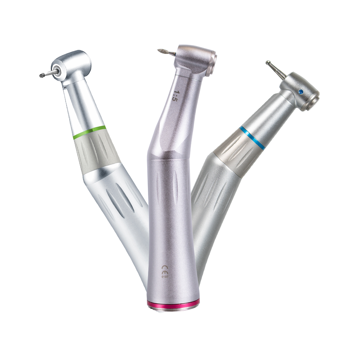 Winkelstück 3er Set: Rot 1:5, Grün 4:1, Blau 1:1 Winkelstück 3er Set: Rot 1:5, Grün 4:1, Blau 1:1