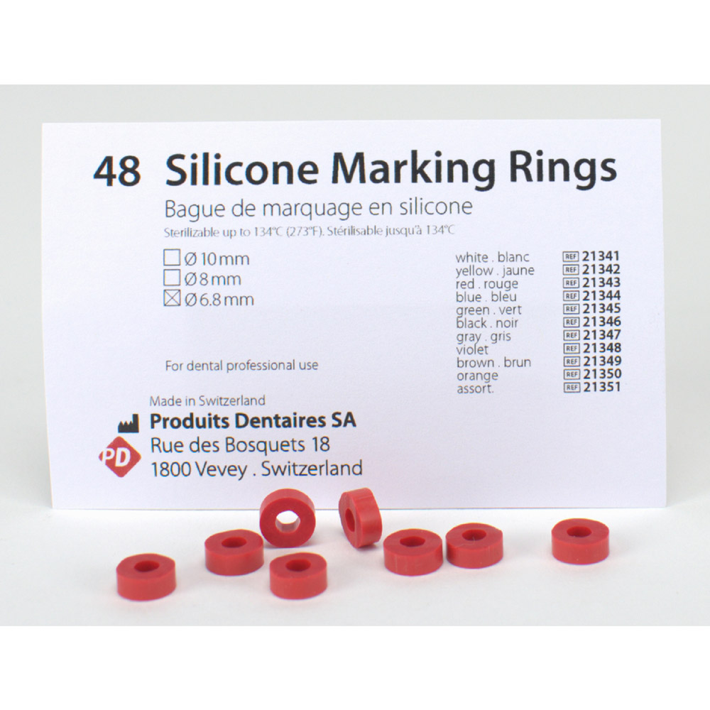 Silikon Ringe 6,8mm rot 48St