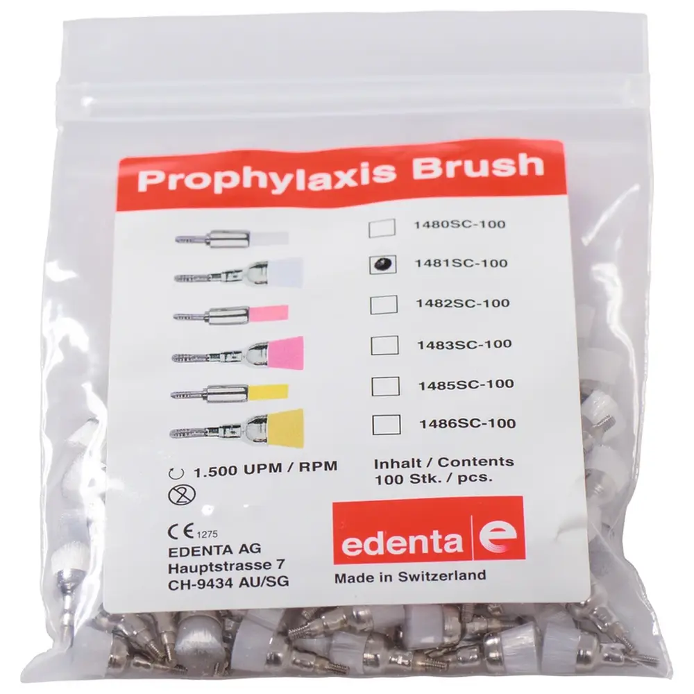 Edenta Screw-In Bürsten - Packung 100 Stück weiß ISO 060