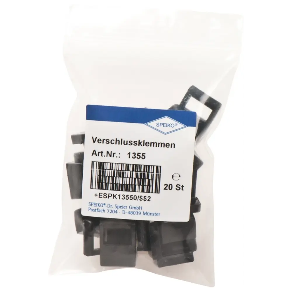 SPEIKO Labor-Container - Packung 20 Verschlussklemmen (Größe 2, 3)