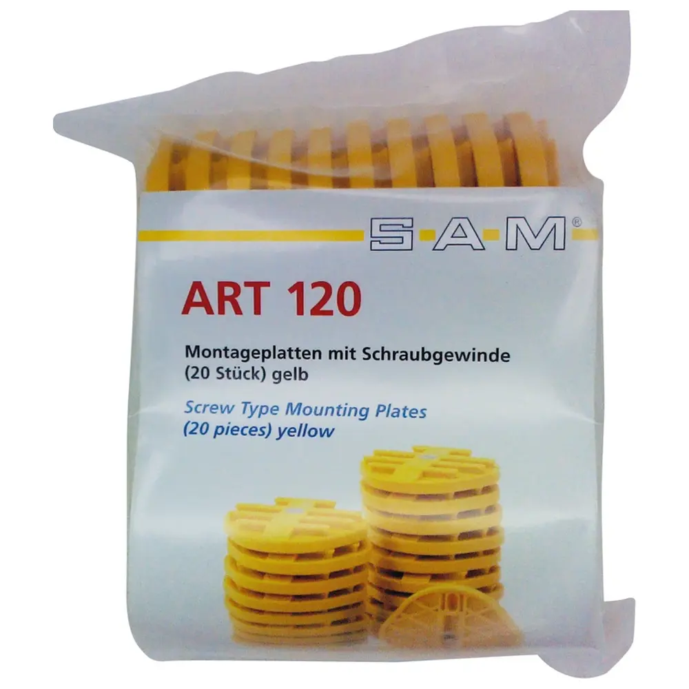SAM Artikulator Montageplatten - Packung 20 Stück, Schraubgewinde