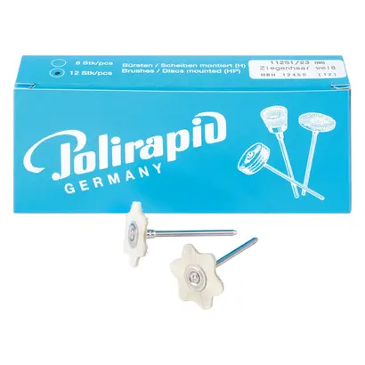 Polirapid Dr. Montemerlo GmbH & Co. KG Miniaturbürste m.HP 112/23mm H sternf.Ziegenhaar weiß Pa 12