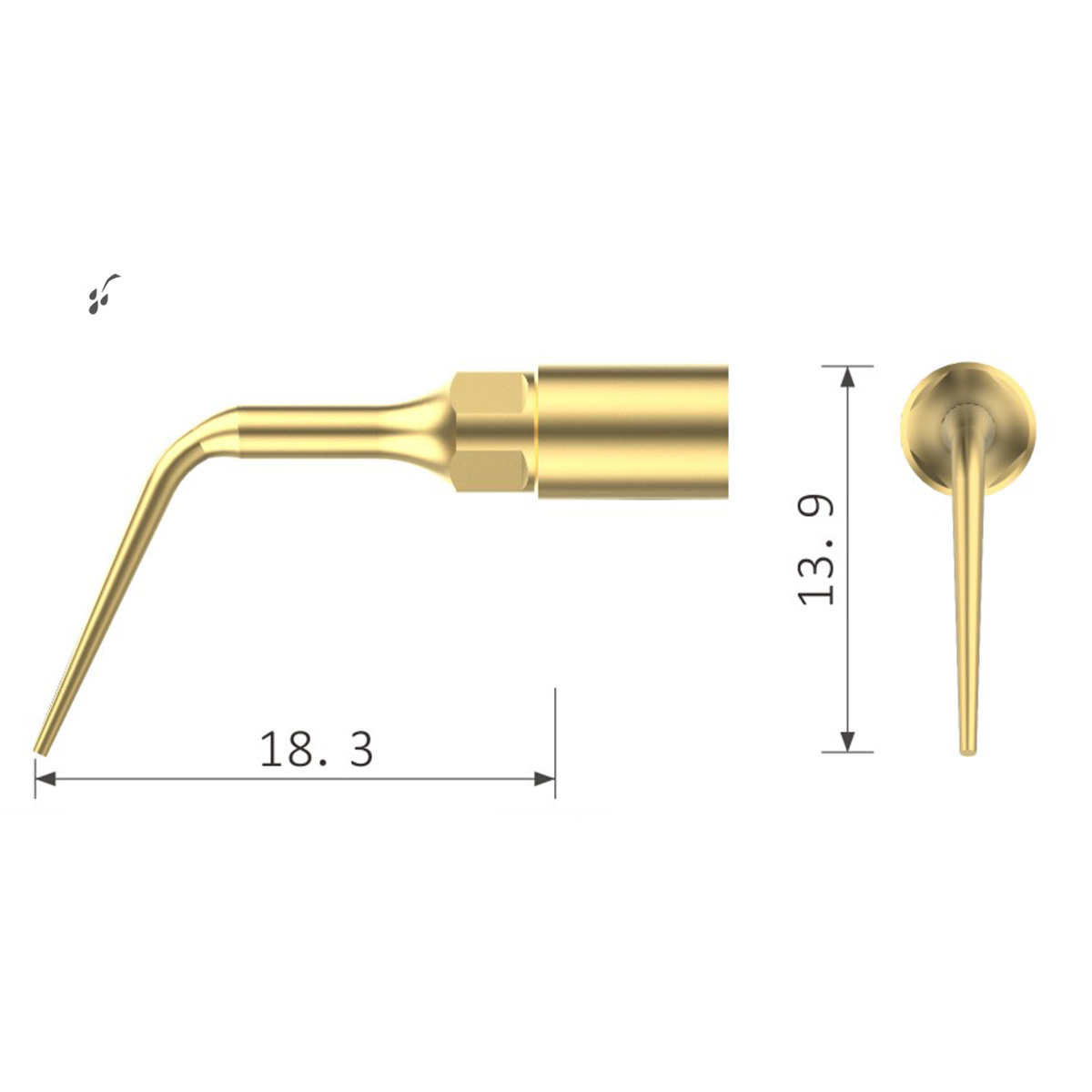 Xpedent Ultraschallspitze UP5 Scaling (passend für den Einsatz mit MECTRON® Geräten)