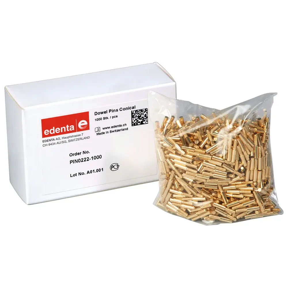 Edenta Dowel Pins konisch - Packung 1.000 Stück rund, 14 mm